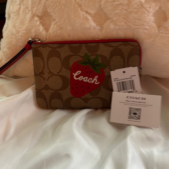 Coach Strawberry Wristlet Limited Edition - Picture 2 of 4